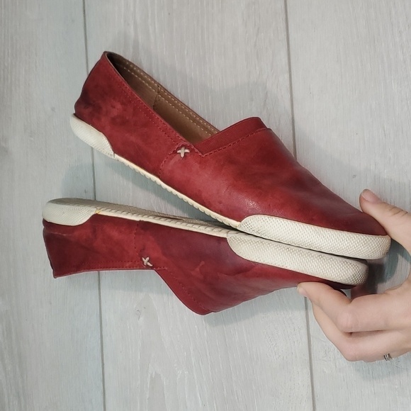 Frye Womens Melanie  Leather Burn red  Comfort Loafer Flats shoes sz 8M - Picture 10 of 15